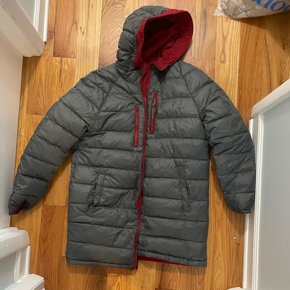 Alpha Industries Duck Down Reversible Jacket - Mens Large Red/Gray - Picture 4 of 6